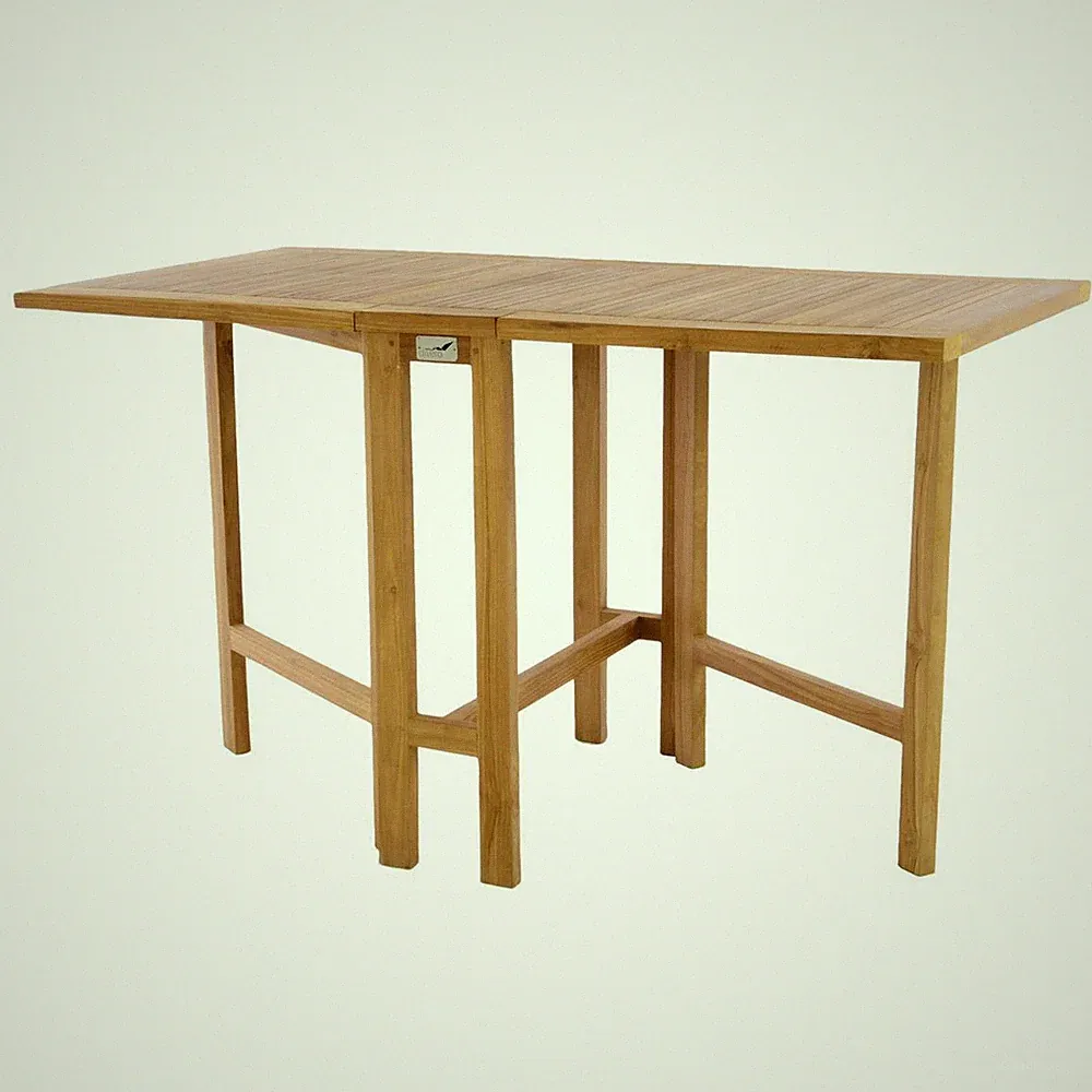 DIVERO Balkontisch Klapptisch Tisch Terrasse Garten Teakholz klappbar 130cm