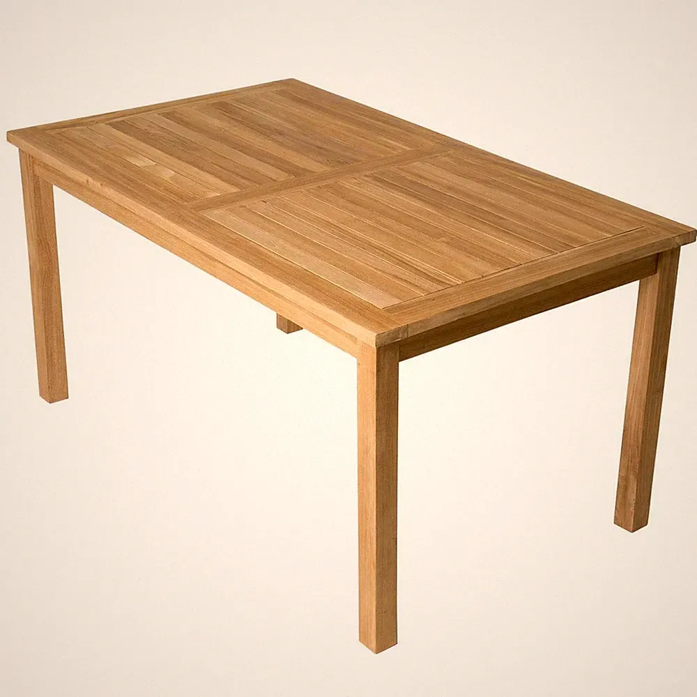 DIVERO Esstisch Balkontisch Terrassentisch Garten Tisch Teakholz behandelt 150cm