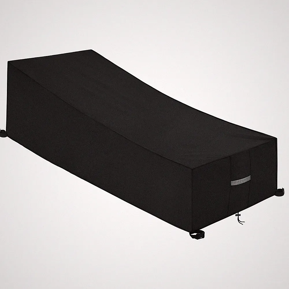 Dokon Garten-Sonnenliegenabdeckung wasserdicht, Outdoor 200x75x40/70cm, schwarz