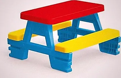 Dolu URBNLIVING Spiel-Picknicktisch für Kinder, Innen & Außen Dolu Mehrfarbig