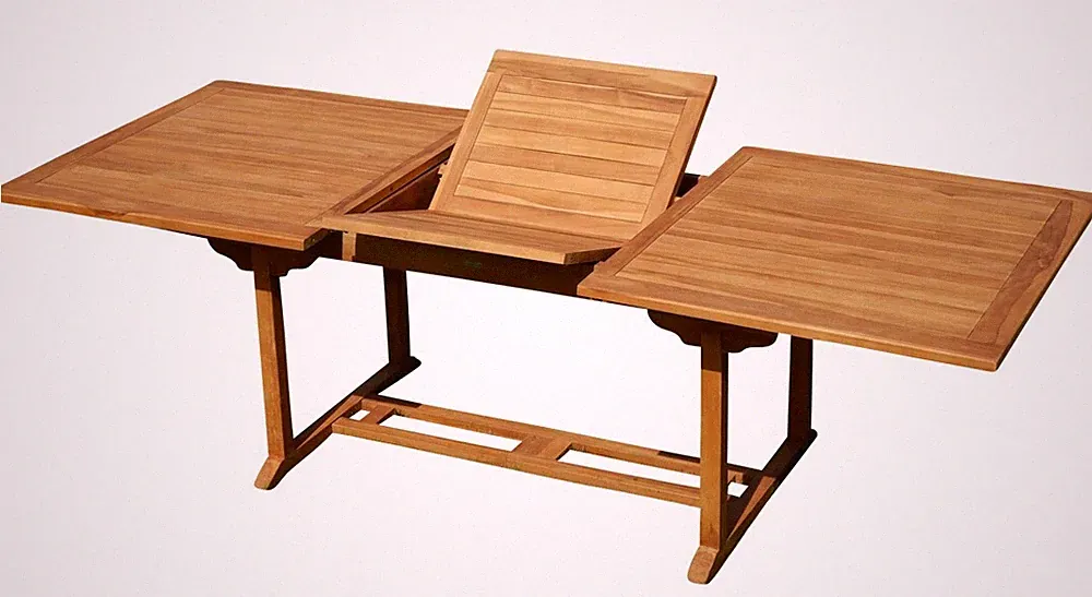 ECHT TEAK Ausziehtisch Holztisch Gartentisch Tisch 150/210x90cm JAV-SABA