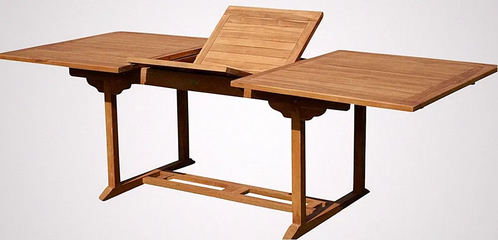 ECHT TEAK Ausziehtisch Holztisch Gartentisch Tisch 240x100cm Holz TOBAGO
