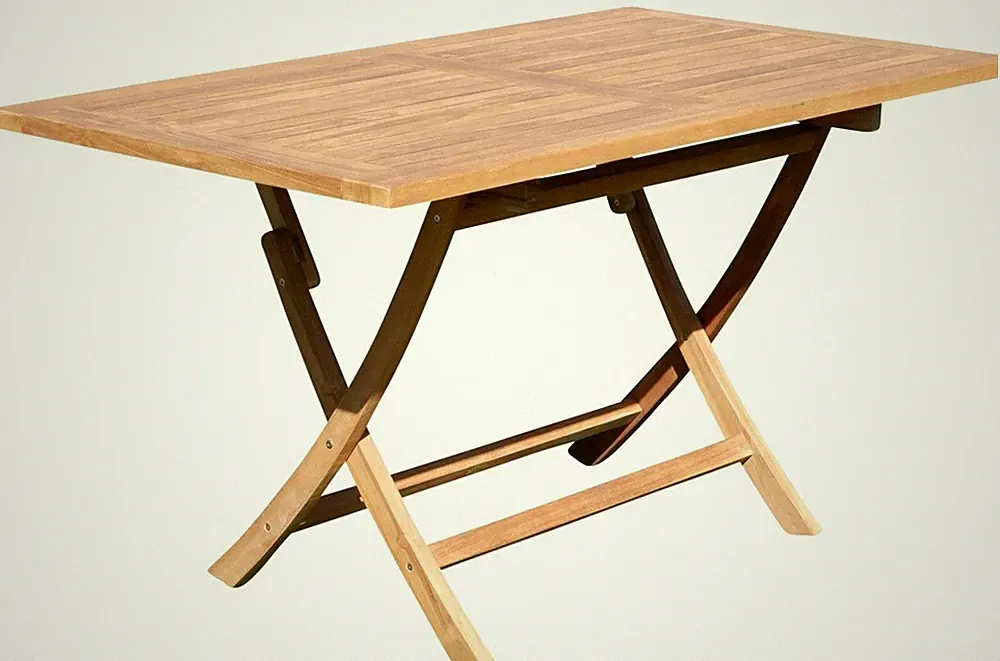 ECHT TEAK Klapptisch Holztisch Gartentisch Tisch 140x80cm AVES-XXL Holz geölt