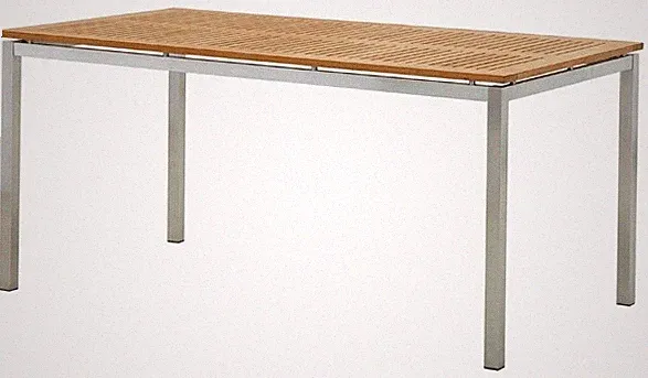 Edelstahl Teak Gartentisch Holztisch Esstisch Tisch 160x90 cm KUBA A-Grad Teak