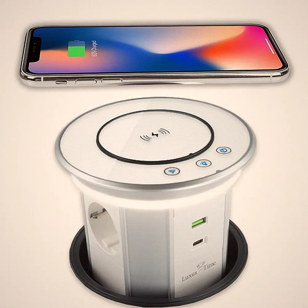 Einbausteckdose Küchensteckdose Steckdosenturm SmartLife Versenkbare WLAN Weiß