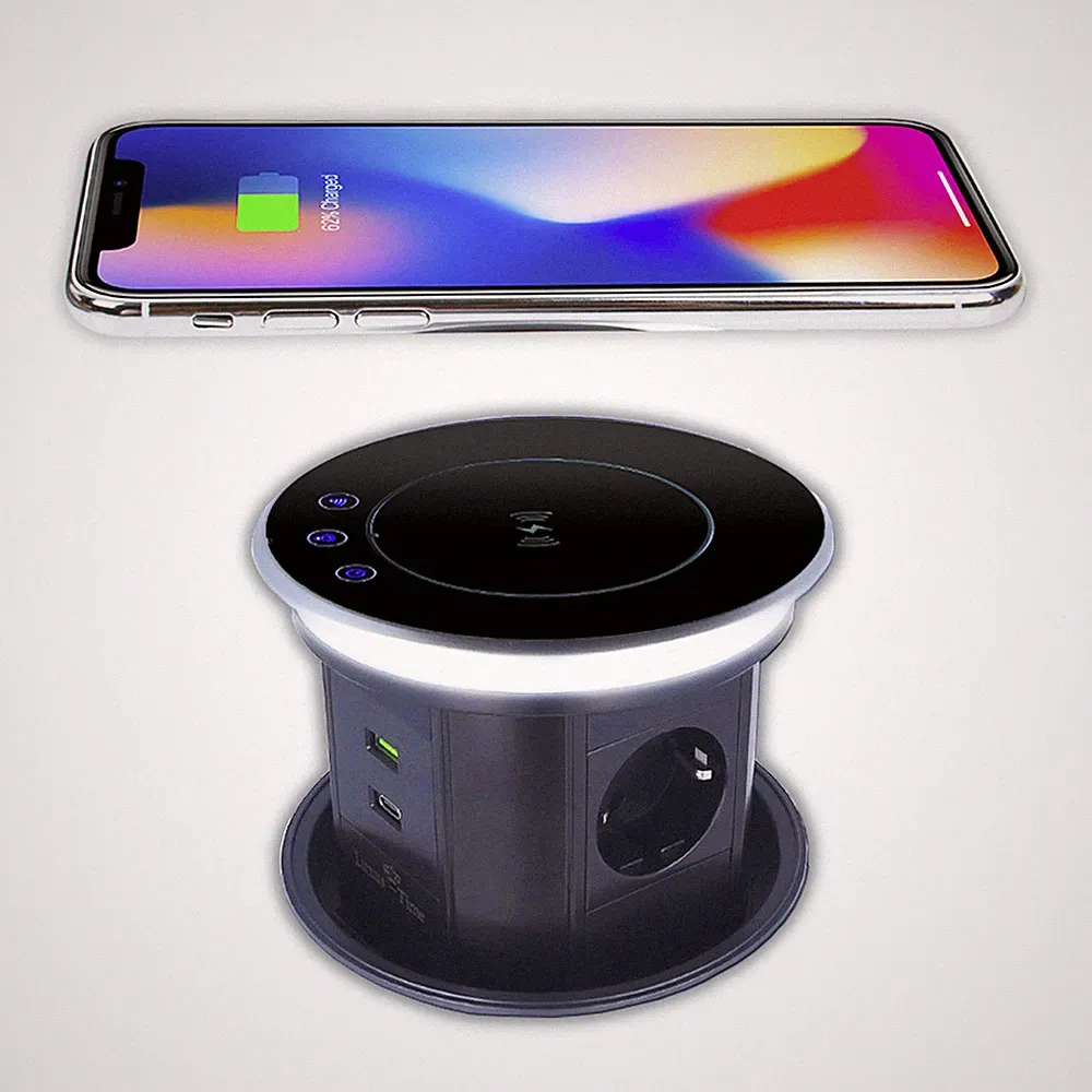 Einbausteckdose Küchensteckdose Steckdosenturm Tischsteckdose Versenkbare WLAN