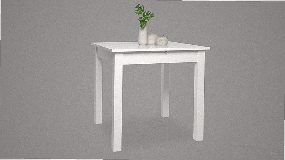 Esstisch Coburg Tisch Küchentisch Esszimmertisch weiß ausziehbar 80-120x80 cm