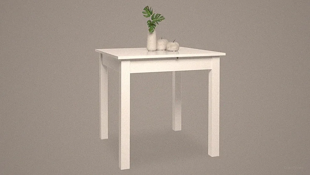 Esstisch Coburg Tisch Küchentisch Esszimmertisch weiß ausziehbar 80-120x80 cm