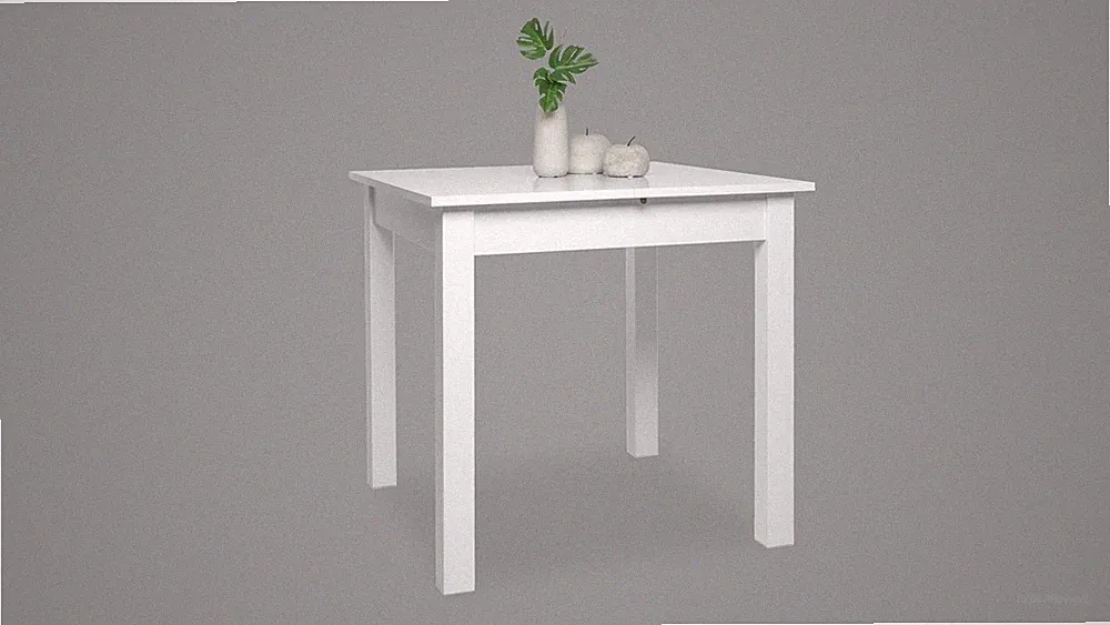 Esstisch Coburg Tisch Küchentisch Esszimmertisch weiß ausziehbar 80-120x80 cm
