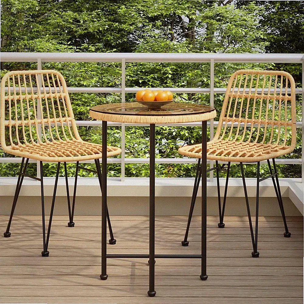 Esstisch Hartglas Stahl Gartentisch Bistrotisch Tisch mehrere Auswahl vidaXL