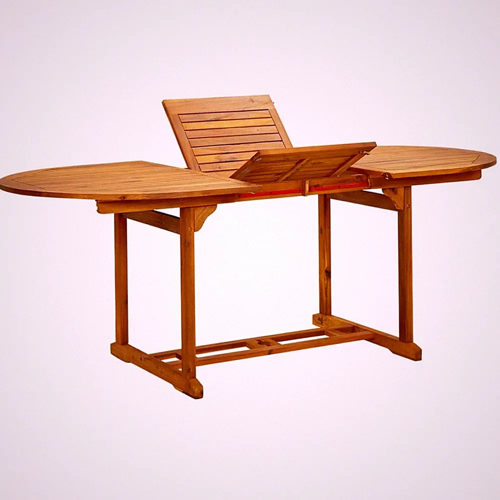 Esstisch Naturholz 200x100x75cm klappbar massiv Akazie Hartholz Outdoor XL
