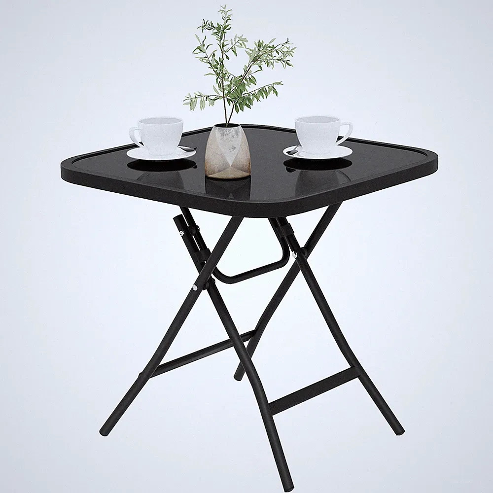 EUGAD Klapptisch Beistelltisch Gartentisch Balkontisch Campingtisch Quadratisch