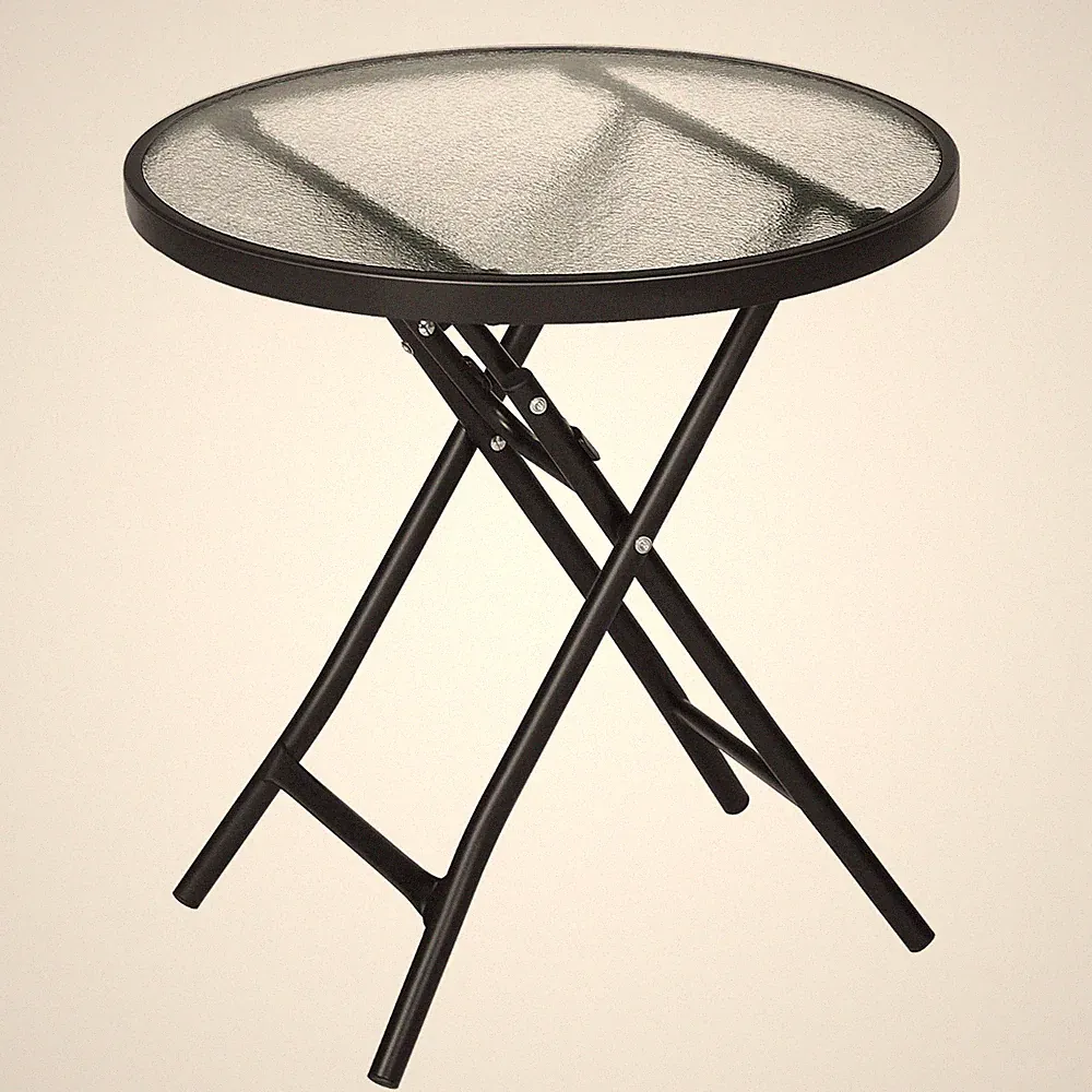 EUGAD Klapptisch Gartentisch Balkontisch Bistrotisch klappbar Transparent φ46cm