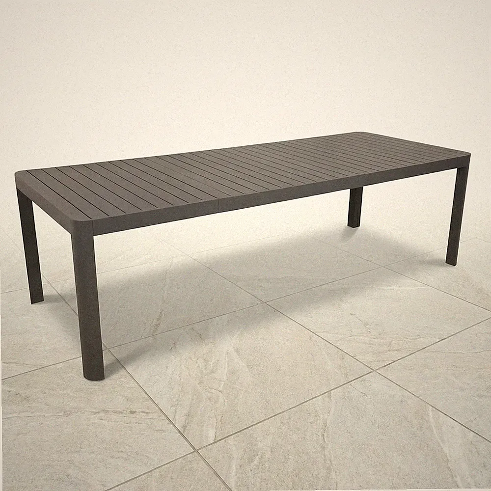 Garden Pleasure Ausziehtisch AMIRA 255/195x100x75 cm Gartentisch Aluminium grau