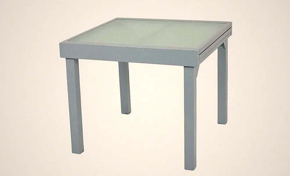 Garden Pleasure Gartentisch Lola Quadratisch ausziehbar Grau 90 cm x 180 cm