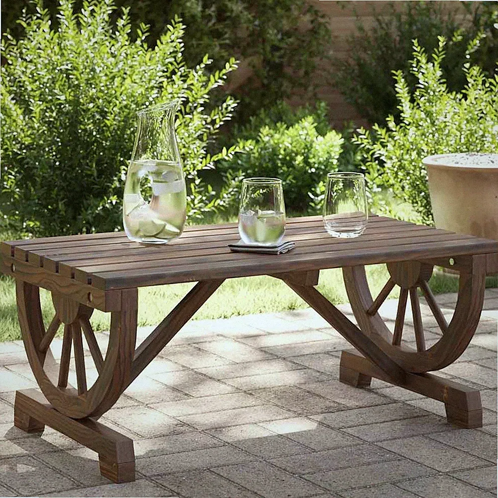 Garten Couchtisch Beistelltisch Gartentisch Holztisch Massivholz Tanne vidaXL