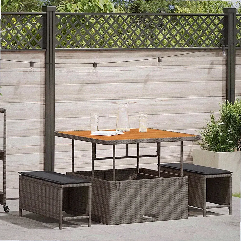 Garten Essgruppe Poly-Rattan Gartenmöbel Modernes Design Esszimmermöbel vidaXL