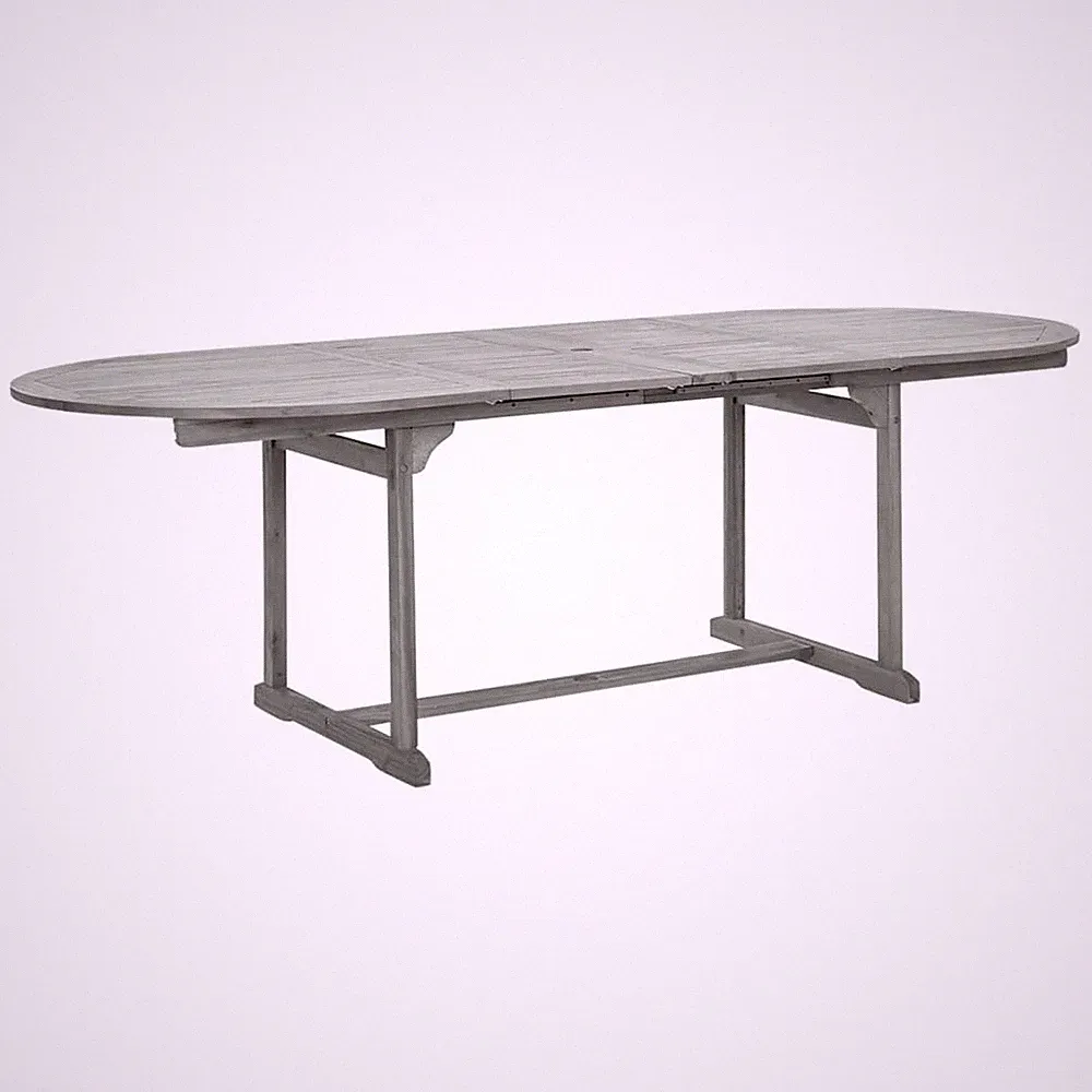 Garten-Esstisch 160-240x100x75 Cm Massivholz Akazie Holz