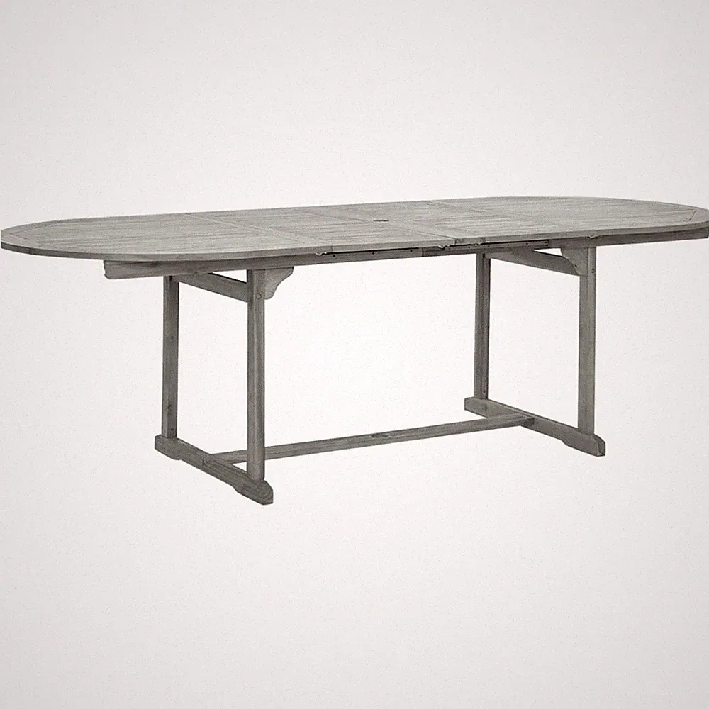 Garten-Esstisch 160-240x100x75 Cm Massivholz Akazie Holz