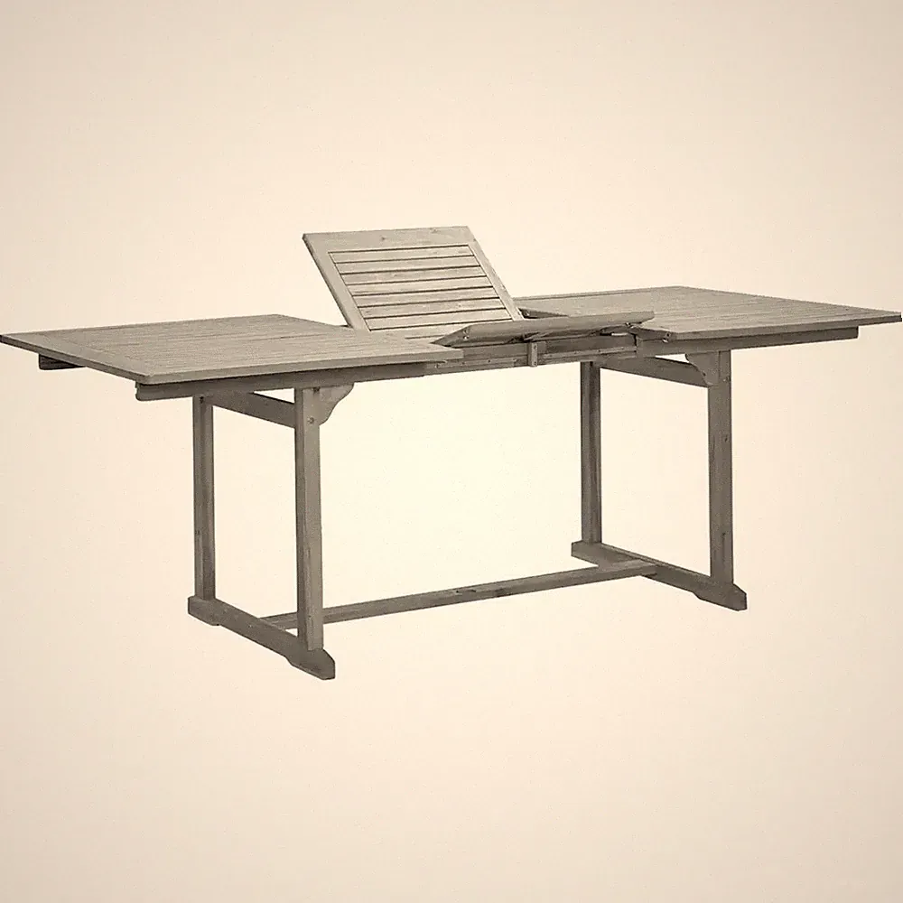 Garten-Esstisch ausziehbar Akazie Massivholz 150-200x100x75 cm