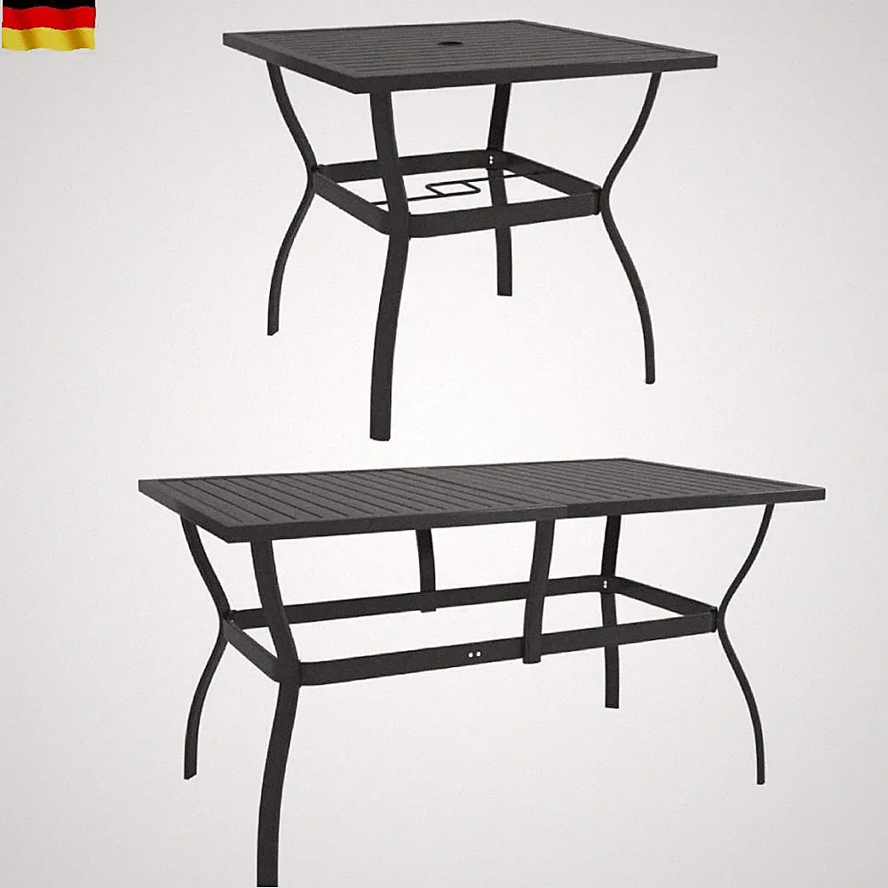 Garten Esstisch Gartentisch Balkontisch Küche Metall Tisch Stahl Industriestil
