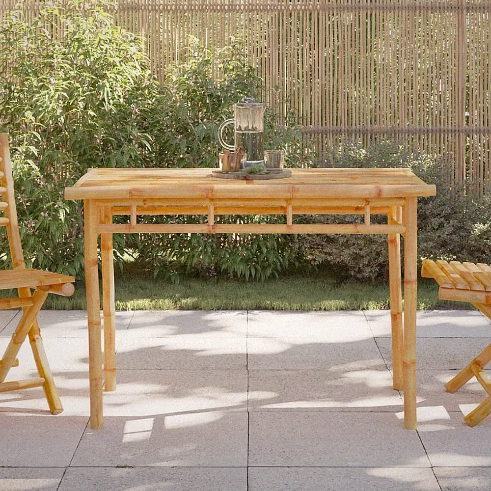 Garten Esstisch Gartentisch Beistelltisch Balkontisch Gartenmöbel Bambus vidaXL