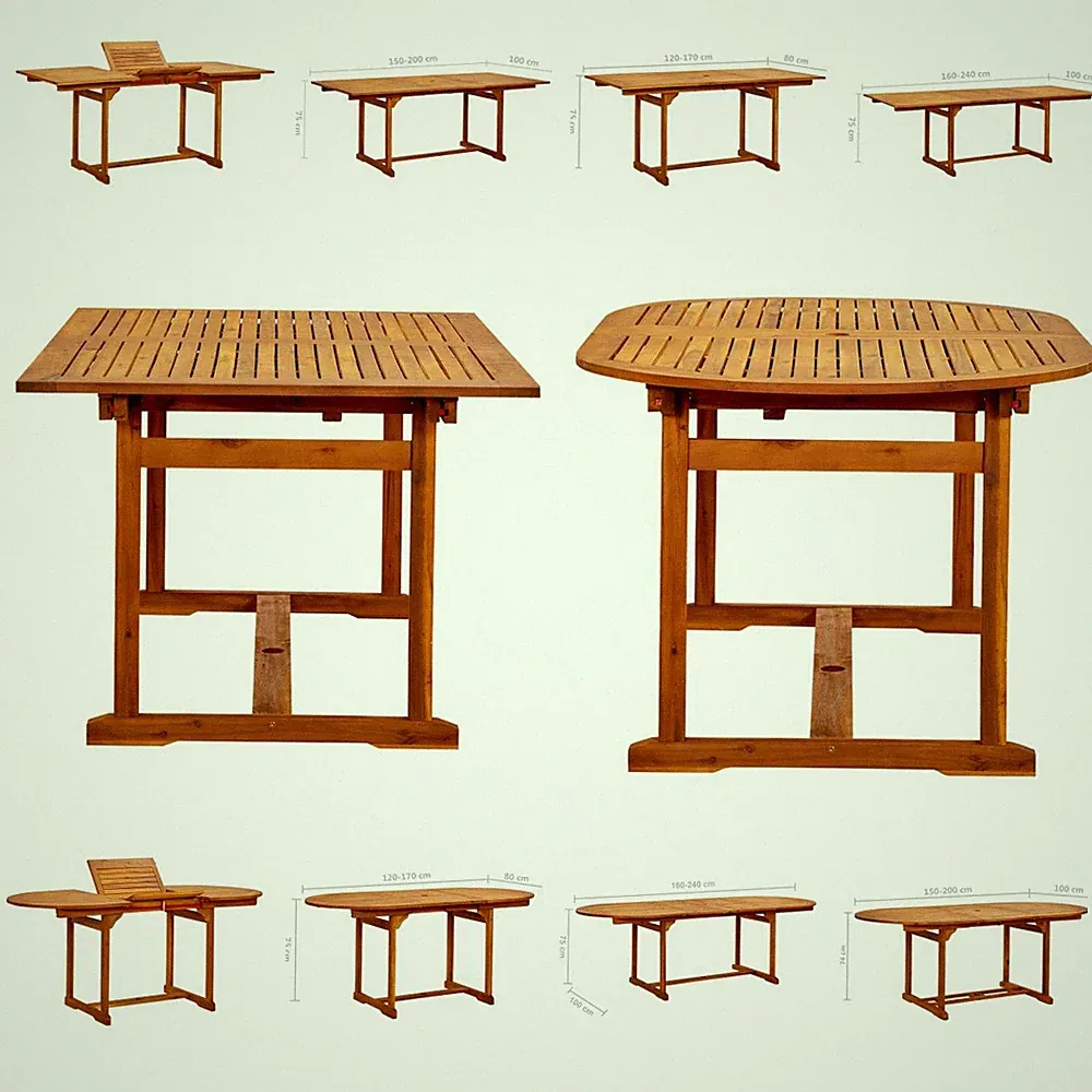 Garten-Esstisch Gartentisch Massivholztisch Speisetisch Esstisch Terrassentisch