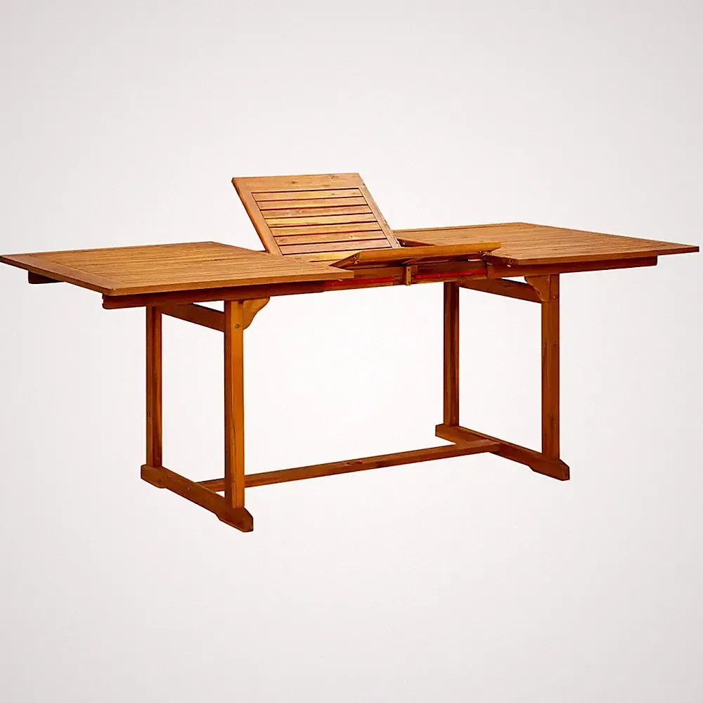 Garten Esstisch Massivholz Akazie ausziehbar 150x100x75 bis 200x100x75 cm