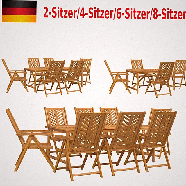 Garten Esszimmergruppe Stühle Essgruppe Sitzgruppe Esstisch Esszimmer Tisch Set