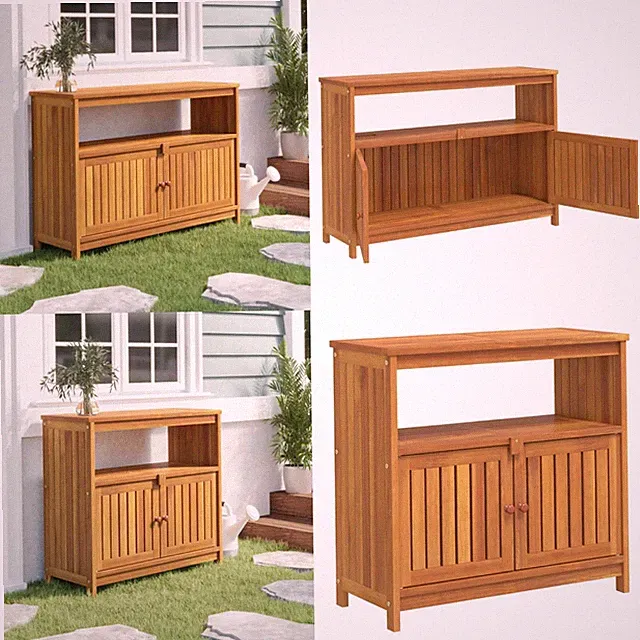 Garten-Konsolentisch Beistelltisch Gartentisch Lagerschrank Flurtisch Schränke