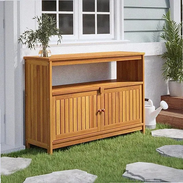Garten Konsolentisch Beistelltisch Holztisch Flurtisch Massivholz Akazie DE