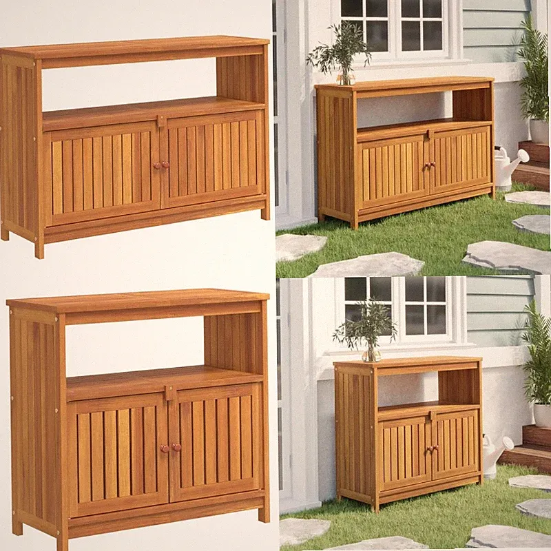 Garten Konsolentisch Beistelltisch Holztisch Flurtisch Massivholz Akazie GU