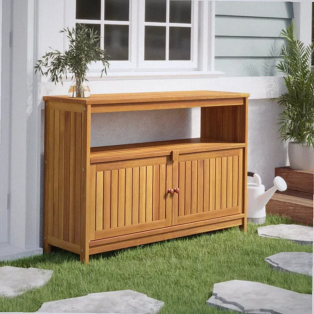 Garten Konsolentisch Beistelltisch Holztisch Flurtisch Massivholz Akazie vidaXL
