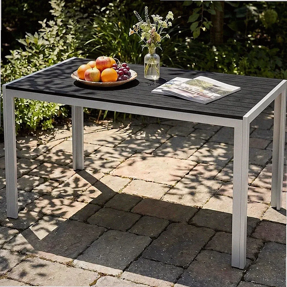 Garten Tisch 110x70cm WPC wetterfest UV resistent modern Gartenmöbel Balkon T...