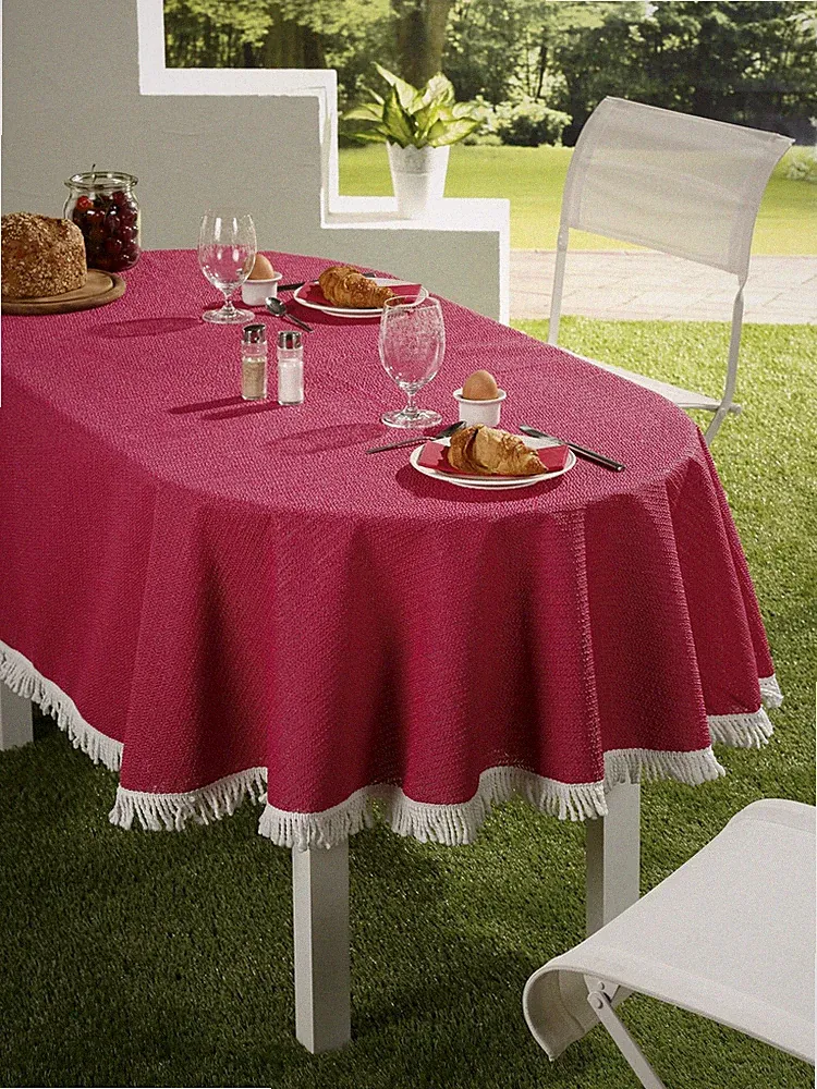 Garten-Tischdecke Sylt, Uni-Design, Farbe rot