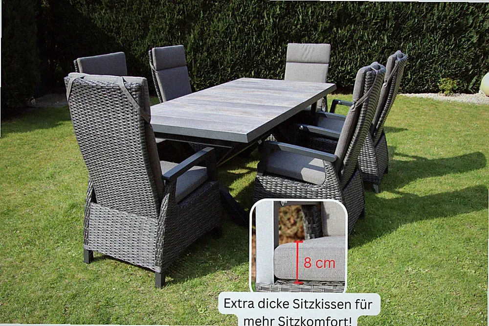 Gartengarnitur Gartenmöbel Set Sitzgruppe Gartensitzgruppe Polyrattansitzgruppe