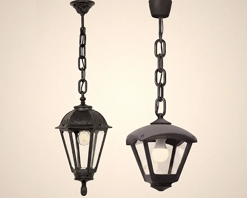 Gartenlampe schwarz HANGING Hängelampe für den Außenbereich E27 Laterne IP55