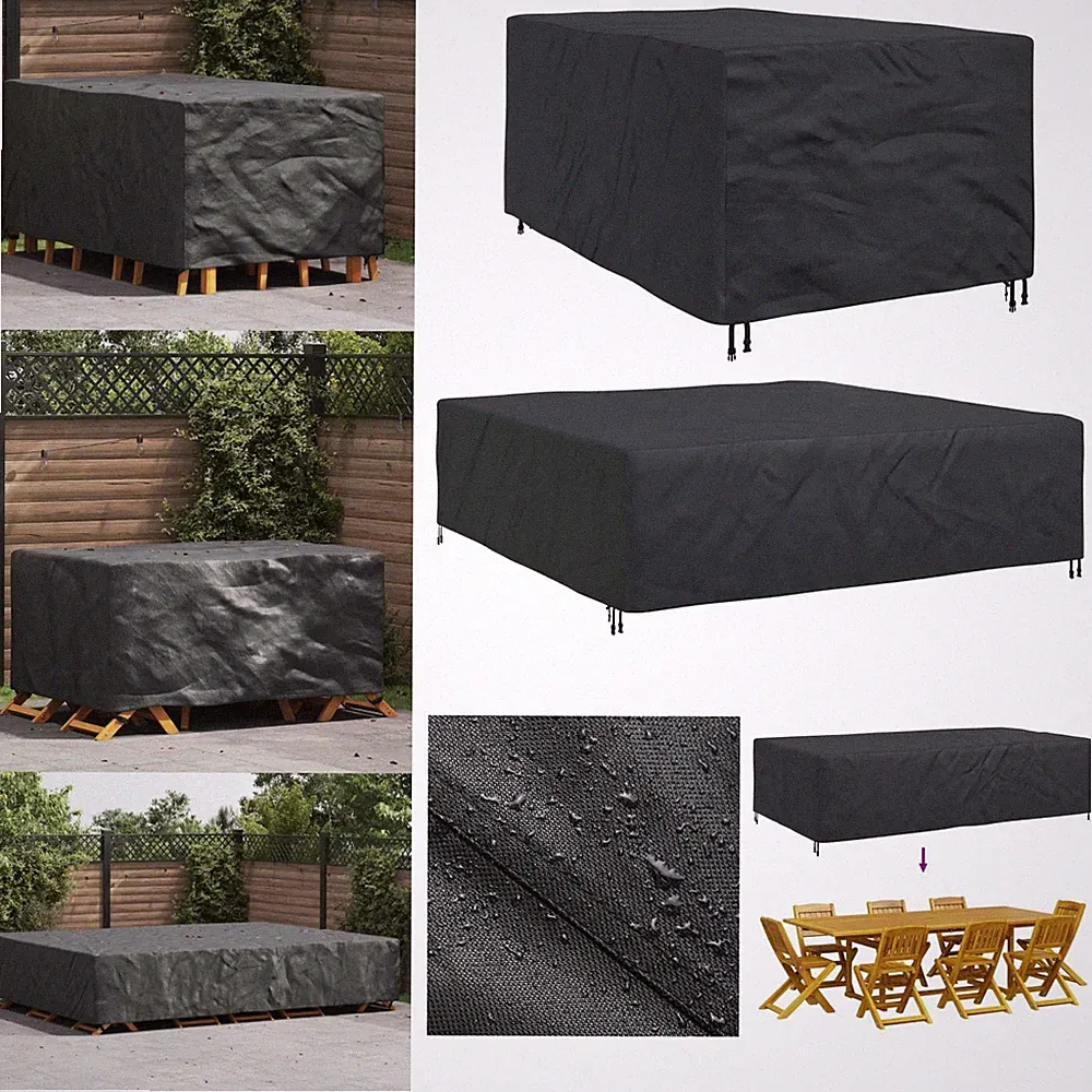 Gartenmöbel Abdeckung Rechteckig Gartentisch Sitzgruppe Abdeckplane Abdeckhaube