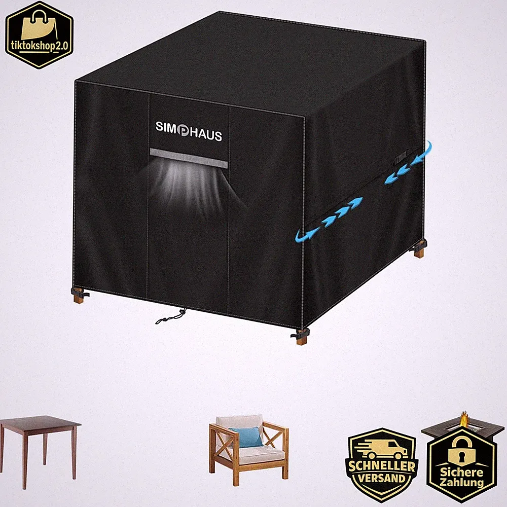 Gartenmöbel Abdeckung Wetterfest 420D Oxford Gewebe 85x85x80cm für Gartentisch