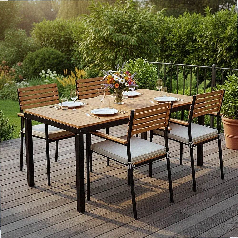 Gartenmöbel Balkonmöbel Set Tisch Stuhl Balkon Garten Holz Möbel Juskys®