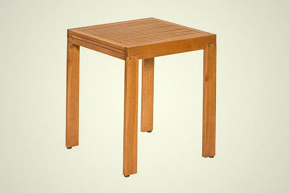 Gartenmöbel Balkontisch ausziehbar Ausziehtisch Eukalyptus Holz Beistelltisch
