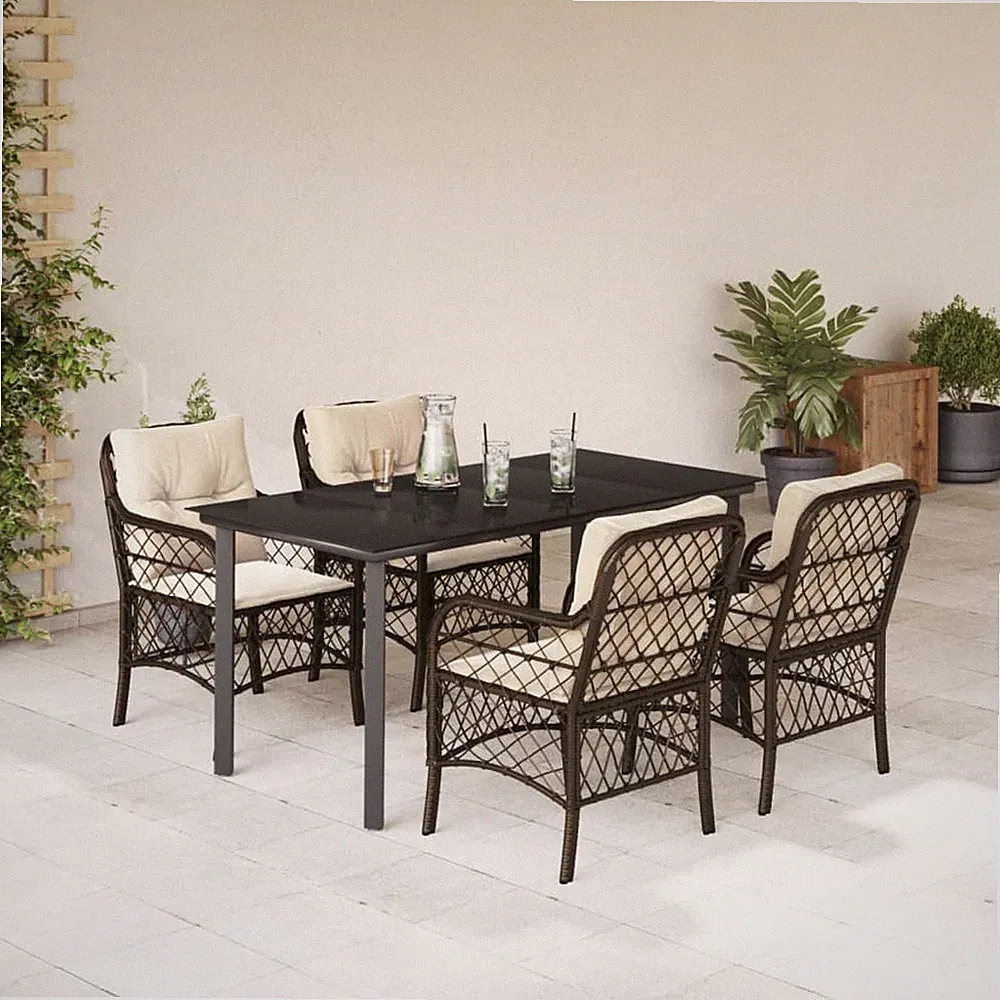 Gartenmöbel Essgruppe Sitzgruppe Gartengarnitur Bistro Set Poly Rattan vidaXL