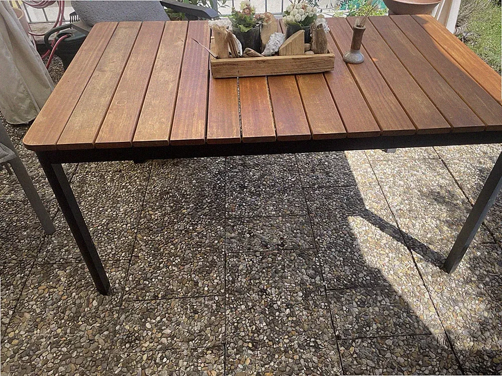 Gartenmöbel Set 4 Personen Gartentisch + 4 Stühle