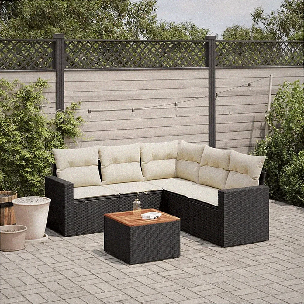 Gartenmöbel Sofa Garnitur Lounge Sitzgruppe Gartenset 6-tlg. Poly Rattan vidaXL
