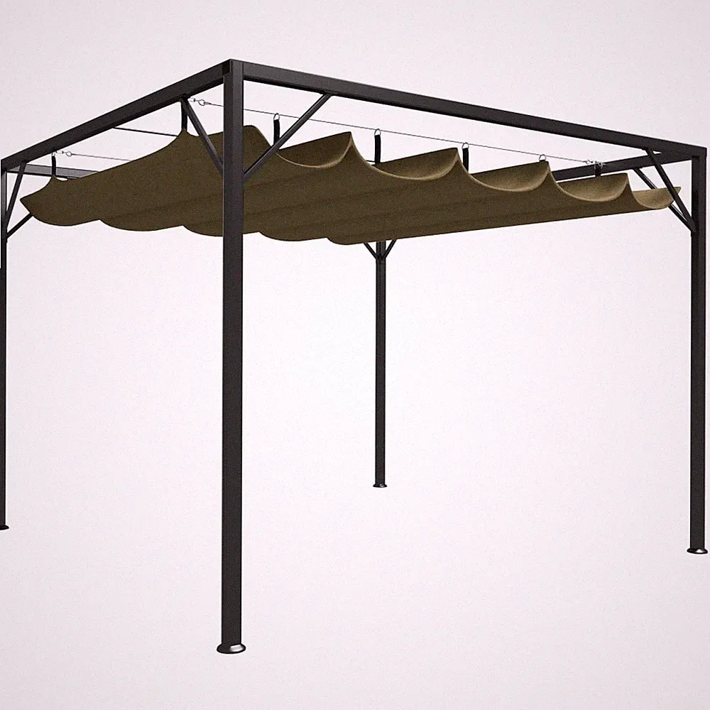 Gartenpavillon Ausziehbares Dach 3x3m Pavillon Pergola mehrere Auswahl vidaXL