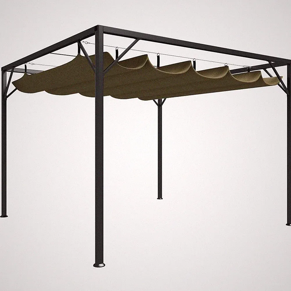 Gartenpavillon Ausziehbares Dach 3x3m Pavillon Pergola mehrere Auswahl vidaXL