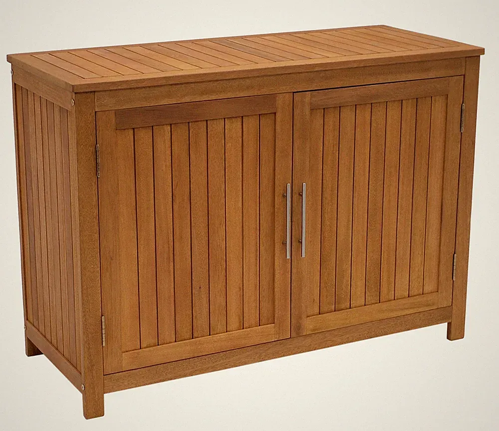 Gartenschrank Holz Geräteschrank Pflanztisch Gartenmöbel Truhe 120x50x85cm