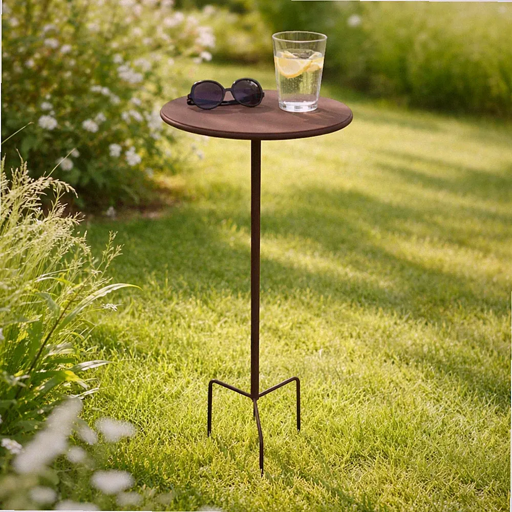 Gartenstecker Tisch Stecktisch für den Rasen Garten Gartenstecktisch Dekotisch