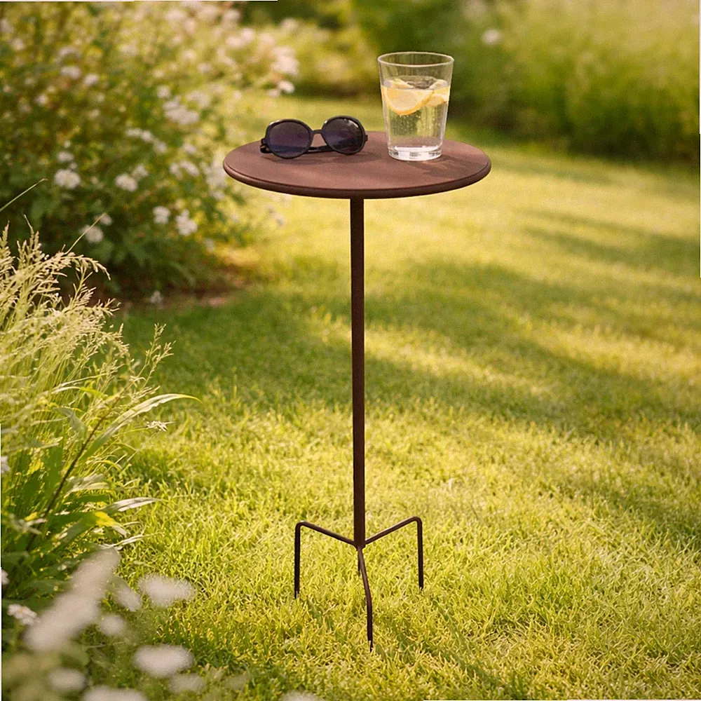 Gartenstecker Tisch Stecktisch für den Rasen Garten Gartenstecktisch Dekotisch