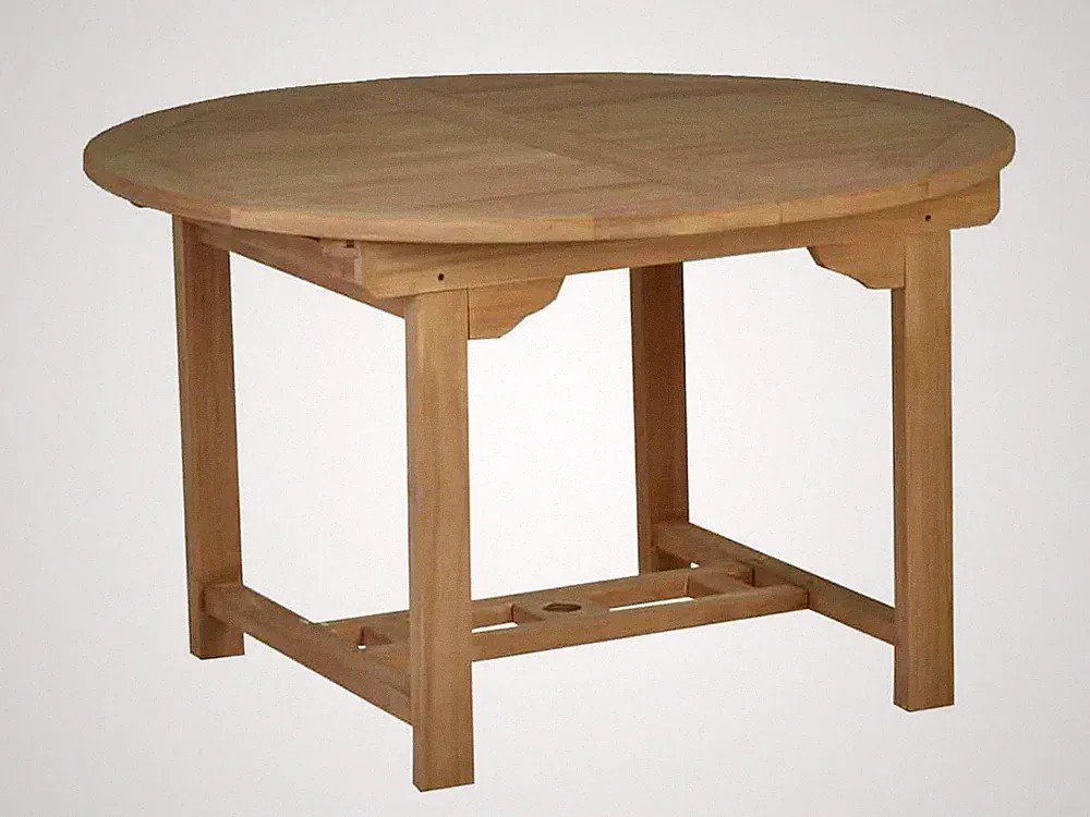 Gartentisch 120 cm Gartenmöbel Outdoor Modern Massivholz Teak Honig